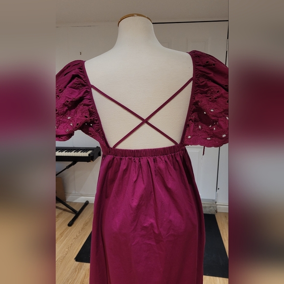 En Saison flutter puff sleeve maxi dress - Picture 3 of 7